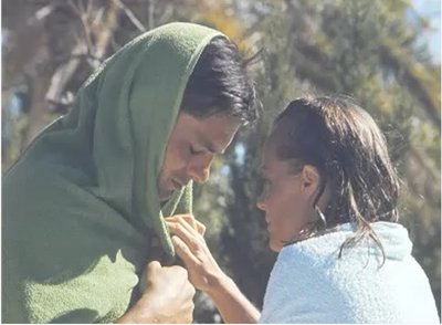 Photos du tournage du film:<br />&quot;La Piscine&quot;